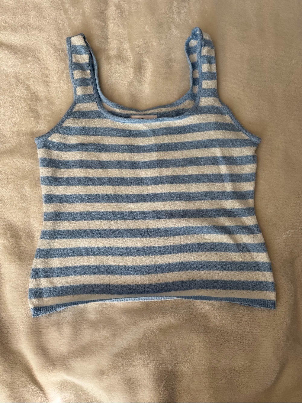 Lauren Conrad striped light Blue and White Knit Tank Top